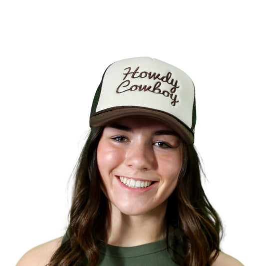 Brown Howdy Cowboy Hat