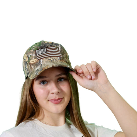 Camo Hat with Flag